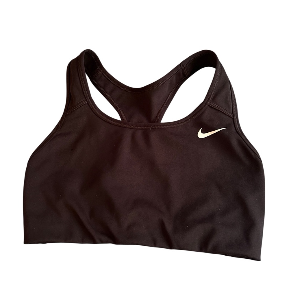 Nike Black Dri-fit Sports Bra with Swoosh Logo